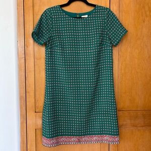 JCrew silky tshirt block print dress size 0